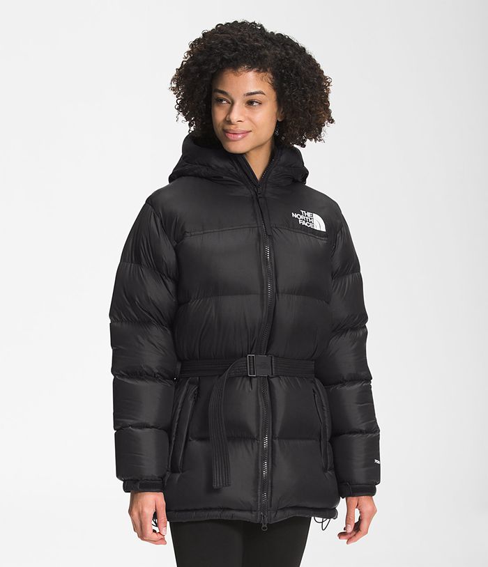 The North Face Winterjas Dames Nuptse Belted Mid EYRX08974 - Zwart